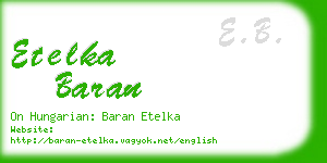 etelka baran business card